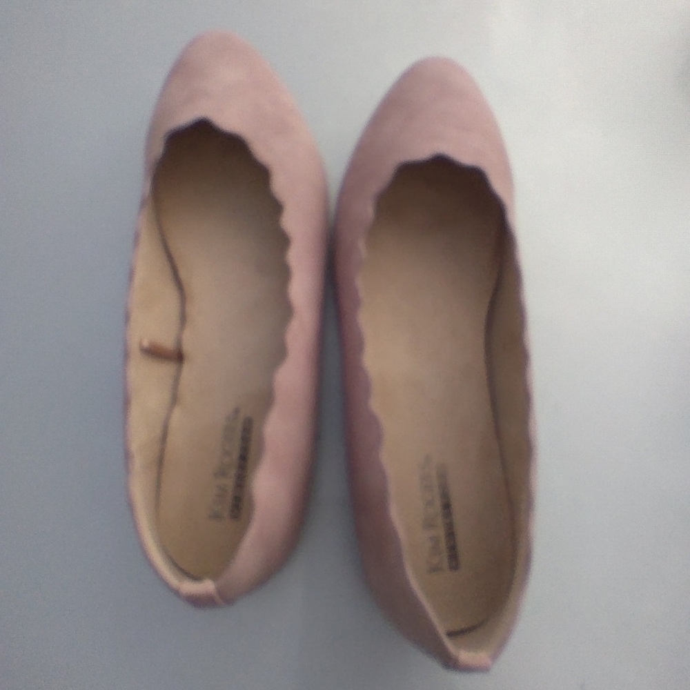 Women's Brand New Kim Rogers Pink Bonnie Ballet Flats Shoes Size 8 1/2 Scalloped